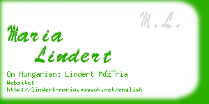 maria lindert business card